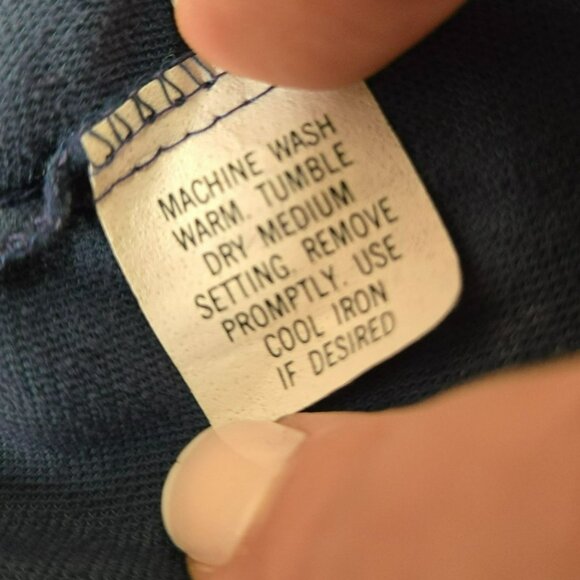 VTG Charlie Brown Shirtmakers SuperSuede Blue Button Up Shirt Size L 16-16 1/2 - Picture 8 of 13